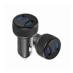 Rockrose Ranger Q2 Dual Port 36W Max QC 3.0 Car Charger &ndash; Black